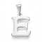 Non-Tarnish 304 Stainless Steel Pendants, Stainless Steel Color, Initial Letter.E, 20x15x1.8mm, Hole: 3x7mm