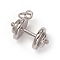 Non-Tarnish 304 Stainless Steel Pendants, Sports Charms, with Jump Ring, Dumbbell, Stainless Steel Color, 22.5x29x16mm, Jump Ring: 10x1.5mm, Inner Diameter: 7mm