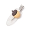Opaque Resin Alligator Hair Clips, with Glitter Alloy & Plastic Clip, for Girls, Pine Cone, 23x59x12mm