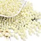 Baking Paint Glass Seed Beads, Bicone, Light Goldenrod Yellow, 4.5x3.5mm, Hole: 1.4mm, about 120pcs/10g