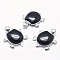 Synthetic Blue Goldstone Pendant, with Alloy Findings, Tortoise, Platinum, 38x30.5x8.2mm, Hole: 3x4.5mm