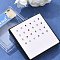 316L Surgical Stainless Steel Nose Studs Nose Piercing Jewelry, Nose Bone Rings, with Rhinestone, Golden, Mixed Color, 2X1.5mm, Pin: 18 Gauge(1mm), 24pcs/box