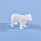 Miniature Animal Models with Silicone Filler Material, Food Grade Silicone Candle Making, White, Bear, 1.9x0.6x1.2cm