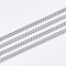 Spray Painted Brass Curb Chains, with Spool, Soldered, Light Grey, 1.7x1.2x0.3mm, about 100yard/roll