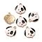 Alloy Enamel Pendants, Golden, Dog, White, 22x20x3mm, Hole: 2.5mm