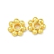 Rack Plating Zinc Alloy Spacer Beads, Long-Lasting Plated, Flower, Real 18K Gold Plated, 6x1.5mm, Hole: 1.5mm