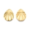 Ion Plating(IP) 201 Stainless Steel Pendant, Textured Charms, Teardrop, Real 18K Gold Plated, 22x17x1mm, Hole: 1.2mm