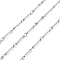 Tarnish Resistant 304 Stainless Steel Rectangle Link Chains, Soldered, Textured, with Spool, Stainless Steel Color, 12.5x1x1mm, Ring: 2mm, about 10m/roll