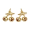 Brass Micro Pave Cubic Zirconia Pendants, Fruits Charms, Long-Lasting Plated, Cadmium Free & Lead Free, Rack Plating, with Jump Ring, Real 18K Gold Plated, Cherry, 13.5x14x3.5mm, Hole: 3.5mm