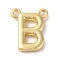 Rack Plating Brass Pendants, Long-Lasting Plated, Lead Free & Cadmium Free, Letter Charms, Real 18K Gold Plated, Letter B, 11x9x2mm, Hole: 1mm
