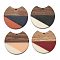 Two Tone Resin & Walnut Wood Pendants, Gap Flat Round, Mixed Color, 33~34x37x3~4mm, Hole: 1.8~2mm
