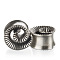 Vortex Brass Alloy Ear Tunnels, Antique Silver, 16mm