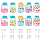 CHGCRAFT 30pcs Glass Bottle Wishing Bottle Charms with Conch Shells Screw Eye Pin Peg Bails for DIY Crafts Hanging Keychain Bag Decoration