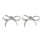 Non-Tarnish 304 Stainless Steel Bowknot Stud Earrings, Stainless Steel Color, 8x27.5mm