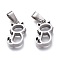 Tarnish Resistant 304 Stainless Steel Pendants, Manual Polishing, Hollow, Cat, Stainless Steel Color, 16.5x13x4mm, Hole: 7x3.5mm