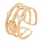 304 Stainless Steel Fashion Star Moon Cuff Ring for Men and Women