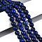 Dyed Natural White Jade Beads Strands, Round, Faceted, Dark Blue, 8mm, Hole: 0.9mm, about 49~50pcs/strand, 37~38cm