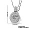 Elegant Brass Micro Pave Clear Cubic Zirconia 3D Initial Necklaces, Perfect Gift for Her, Platinum, Letter G, 15.75 inch(40cm)