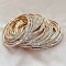 Brass Rhinestone Tennis Bracelets, Stretch Bracelets for Women, Square, Crystal, Inner Diameter: 2-1/8 inch(5.25cm)