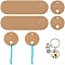 Alloy Card Ring, Thread Holder, with Rings amd Kraft Paper Thread Winding Boards, Platinum, 61mm