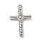 Non-Tarnish 304 Stainless Steel Pendants, Cross Charms, Stainless Steel Color, 22x13.5x2.5mm, Hole: 1.2mm