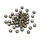 Opaque Acrylic Beads, Flat Round with Letter, Dark Olive Green, 7x4mm, Hole: 1.6mm, about 3846pcs/500g