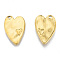 Ion Plating(IP) 304 Stainless Steel Pendants, Heart, Real 18K Gold Plated, 23.5x15.5x2.5mm, Hole: 1.8mm