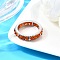 Original Design 925 Sterling Silver Finger Rings, with Natural Carnelian,  Real Platinum Plated, 5.5mm, Inner Diameter: 18mm