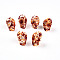 Spray Painted Resin Beads Strands, Skull, Sienna, 11.5~13x9~9.5x11~12mm, Hole: 1.4mm, about 30~31pcs/strand, 14.37~15.16 inch(36.5~38.5cm)