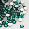 Emerald Faceted Glass Flat Back Rhinestone for Nail Art, Grade A, Back Plated, Half Round, 2.7~2.8mm, about 1440pcs/bag