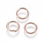 304 Stainless Steel Open Jump Rings, Rose Gold, 9x1.2mm, Inner Diameter: 7mm