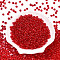 3/0 Baking Paint Glass Fringe Seed Beads, Teardrop, Red, 5x4~4.5x3.5~4mm, Hole: 1mm, about 4500pcs/pound