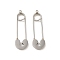 Non-Tarnish 304 Stainless Steel Pendants, Paper Clip Charms, Stainless Steel Color, 28x8.5x1.5mm, Hole: 1.2mm