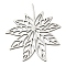 Non-Tarnish 201 Stainless Steel Cabochons, Maple Leaf, Stainless Steel Color, 40x37x1mm