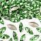Preciosa® MAXIMA Crystal Fancy Stones, Czech Crystal, 435 14 615 Navette(Horse Eye), Dura Foiling, 50520 Peridot, 15x7mm