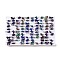 100Pcs Animal Theme Adjustable Mood Rings Set, Temperature Change Color Emotion Feeling Alloy Band Rings for Women, Platinum, US Size 8 1/2(18.5mm)