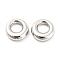 Non-Tarnish 304 Stainless Steel Charms, Ring Charms, Stainless Steel Color, 13x12x4mm, Hole: 6mm
