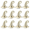 40Pcs Alloy Pendants, Long-Lasting Plated, Hat, Light Gold, 12x11mm, Hole: 1.8mm
