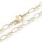 Brass Cable Chains Necklace Making, with Lobster Claw Clasps, Matte Gold Color, 17.71 inch(45cm) long, Link 1: 9x4x0.6mm,  Link 2: 3.5x3x0.6mm, Jump Ring: 5x1mm