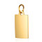 Ion Plating(IP) 304 Stainless Steel Pendants, with Jump Ring, Manual Polishing, Rectangle Charm, Stamping Blank Tag, Golden, 15x8x1mm, Hole: 3.5mm