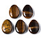 Natural Tiger Eye Pendants, Teardrop, 25x18x8~9mm, Hole: 1.6mm