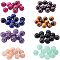 NBEADS 80 Pcs 8 Styles Natural Gemstone Beads, 6mm Round Loose Beads Natural Stone Spacer Beads for DIY Bracelet Necklaces Jewelry Making