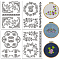 Water Soluble Embroidery Patterns for Beginners 4 Sheets with 22pcs Wreath Patterns Wreath, Charming Flowers Wash Away Embroidery Pattern Stabilizer for Hand Sewing Lover Women Adults