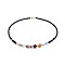 Natural & Synthetic Gemstone Beaded Necklaces, with Brass Beads and 304 Stainless Steel Lobster Claw Clasps, Universe Galaxy The Nine Planets Guardian Star Natural Stone, 19.1~19.5 inch(48.7~49.6cm)