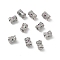 Brass Micro Pave Cubic Zirconia Beads, Column, Rack Plating, Cadmium Free & Lead Free, Long-Lasting Plated, Platinum, 5x4mm, Hole: 1.2mm