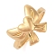 Ion Plating(IP) 304 Stainless Steel Bowknot Open Cuff Rings for Women, Real 14K Gold Plated, Bowknot: 13.5x15mm, Adjustable