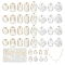 PandaHall Elite 64Pcs 8 Styles ABS Plastic Imitation Pearl Beads, Mixed Shapes, Mixed Color, 6~16x9~14.5x4~10mm, Hole: 1.2~1.8mm, 8pcs/style