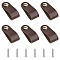Leather Handle, Jewelry Box Accessories, with Aluminum Screws, Sienna, 143x24.5x3mm, Hole: 5mm