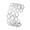 Oval 304 Stainless Steel Cuff Bangles for Women, Stainless Steel Color, Inner Diameter: 2-1/8x2-1/2 inch(5.4x6.4cm)