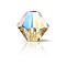 Preciosa® Crystal Beads, Czech Crystal, Bicone(451 69 302 Rondelle), 10330 201 Lt.Col.Topaz Glitter, 6mm, Hole: 1mm